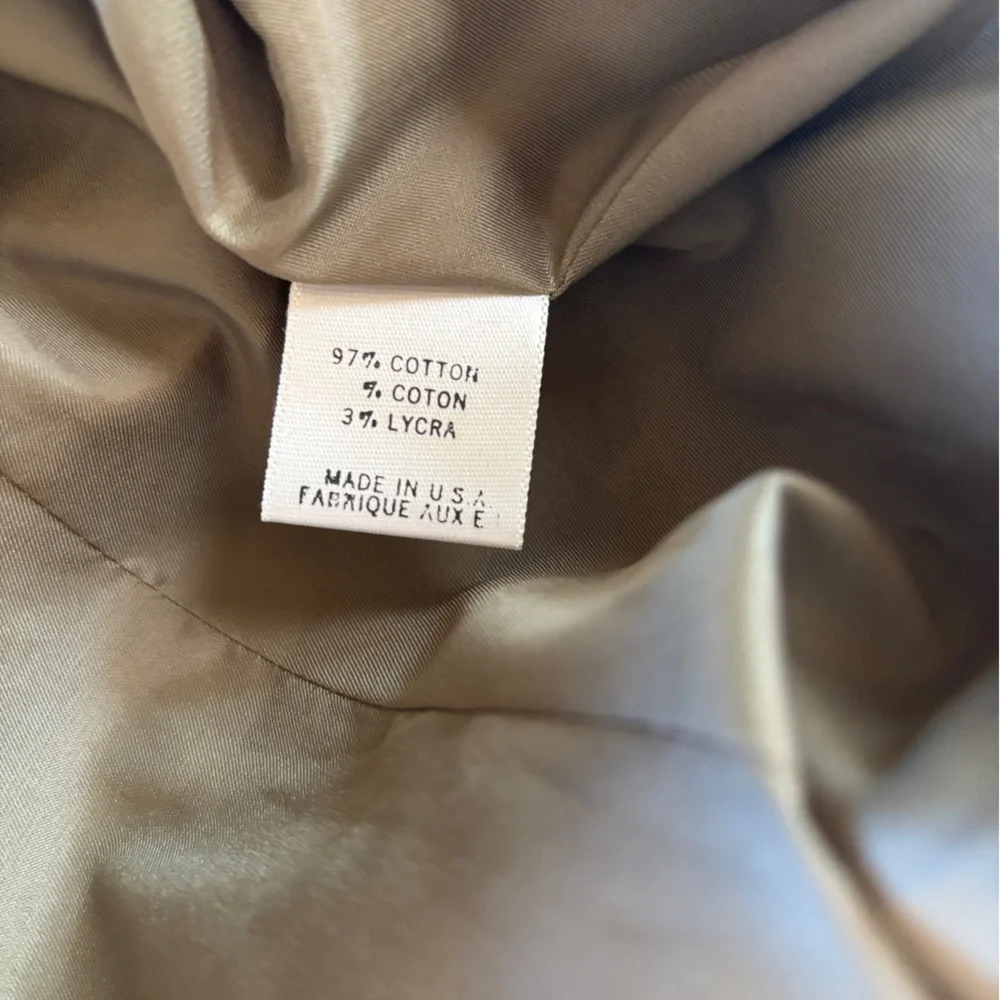 Theory Olive Green Notched Lapel Cordouroy Button Blazer Size 0